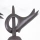 Antonine de Saint Pierre. Curved metal sculpture. Contemporary work.