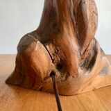 Anthropomorphic wooden lamp foot