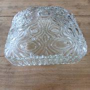 Antique ceiling light in molded glass