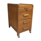 Old curtain oak wheeled box 1950
