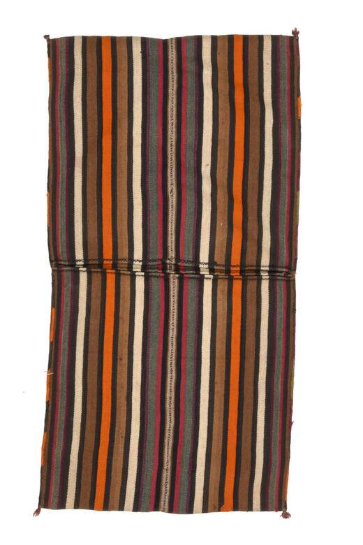 Vintage bath mat - Striped kilim