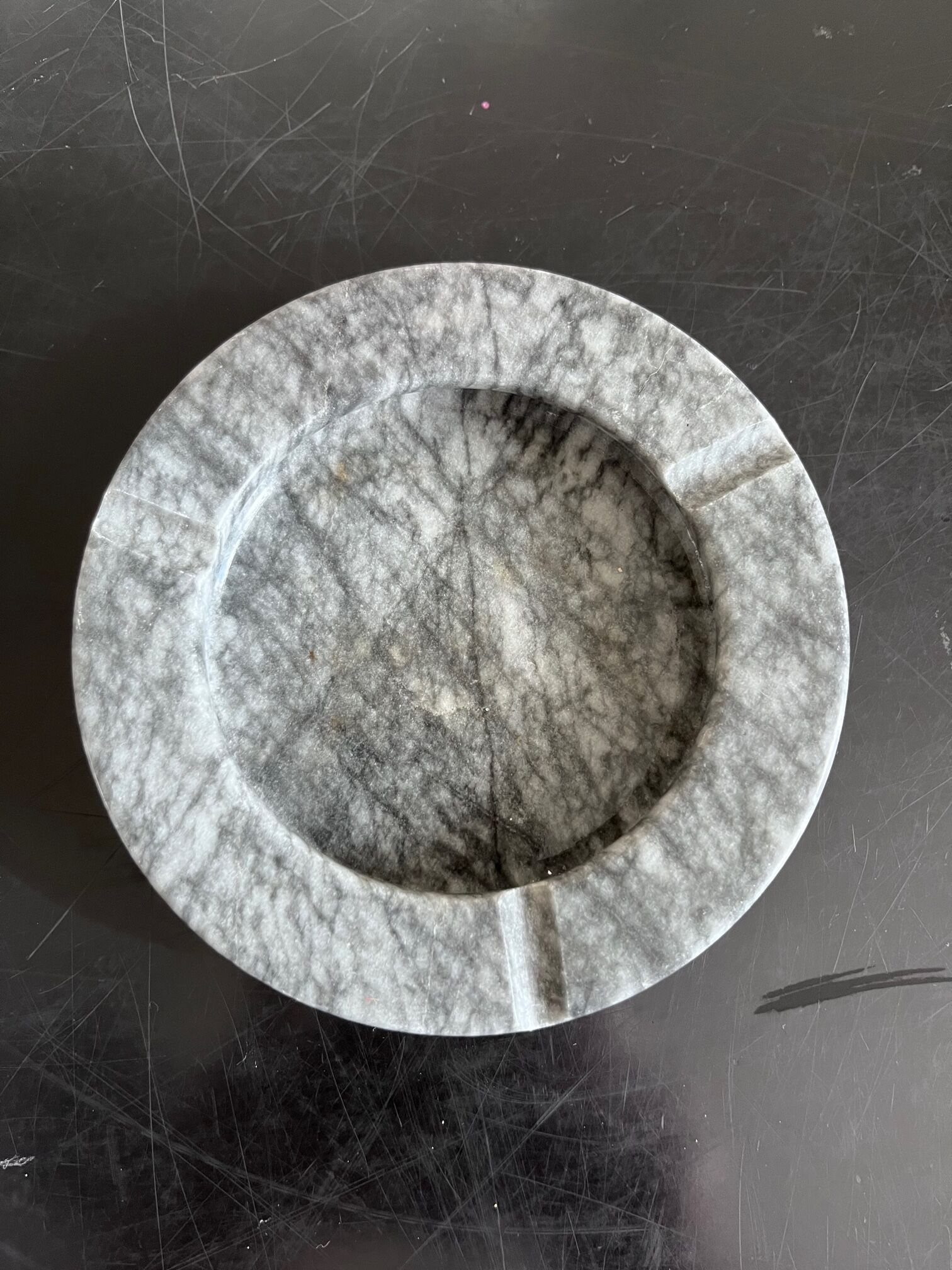 Gray marble ashtray