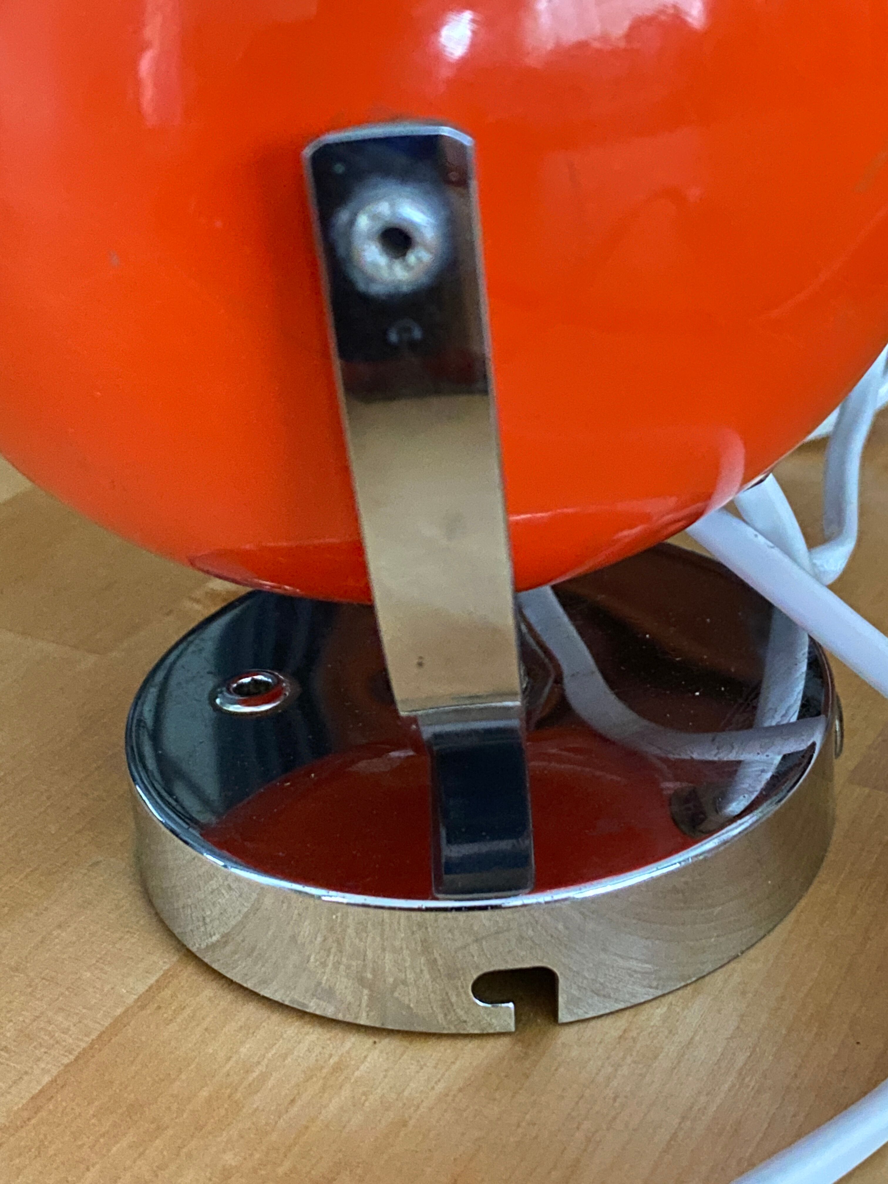 Vintage orange Eye Ball lamp