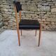 Chaise scandinave hêtre et skaï