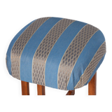 Restored Art Deco Beech Stool, New Upholstery, Revived Polish, Czechia, 1930s
