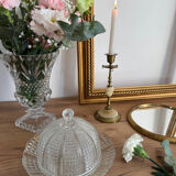 Vintage glass cloche and plate