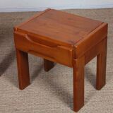 Paire de tables de chevet en orme Maison Regain, 1970