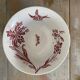 Ancient ironstone bowl Moulins des Loups "orchids"