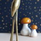Couple of herons, golden brass