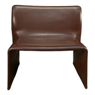 Design leather armchair Molteni Glove Italy