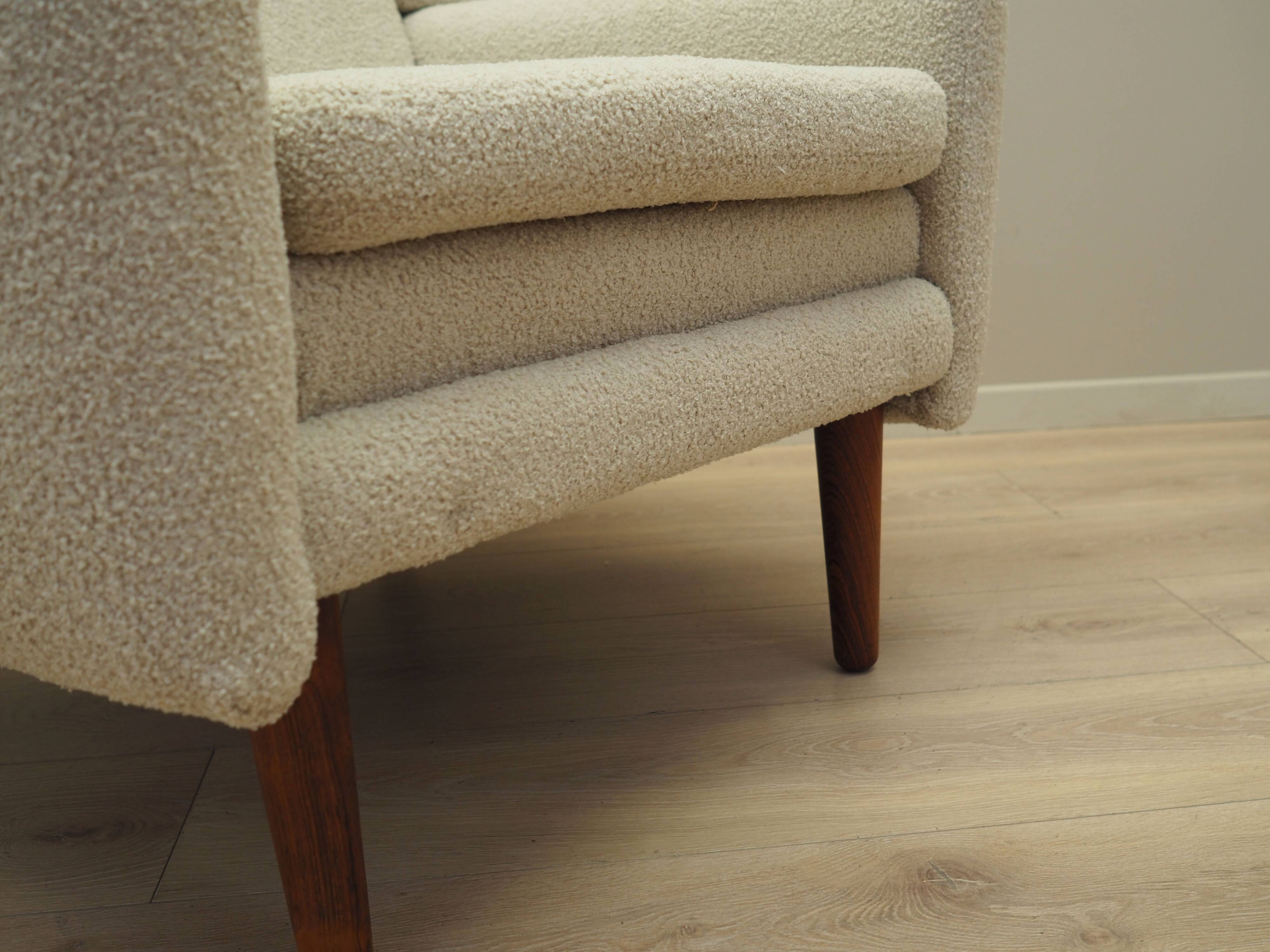 Cream armchair, Danish design, 1970s, production: Denmark