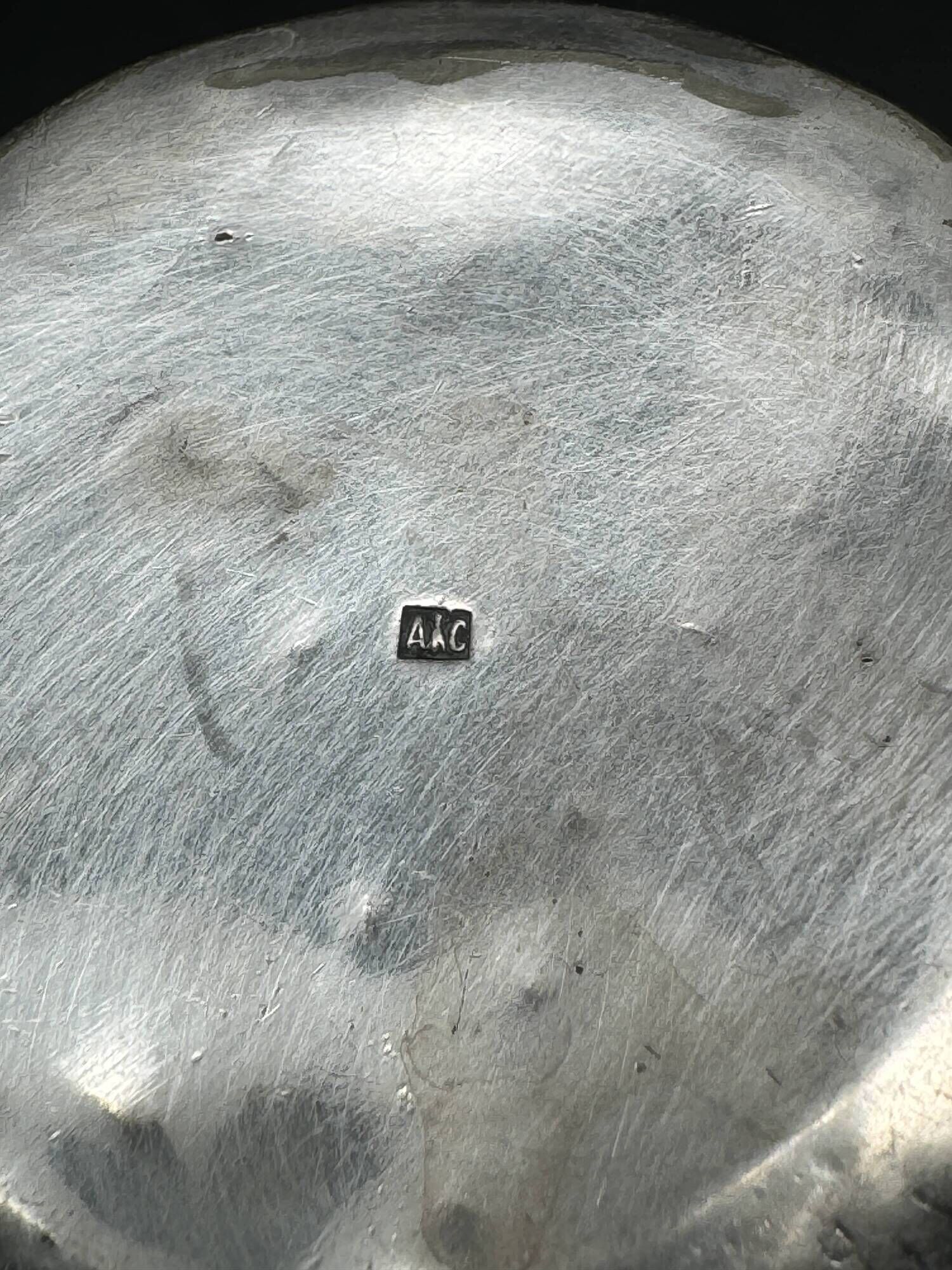 White metal (silverware) cup in its original box