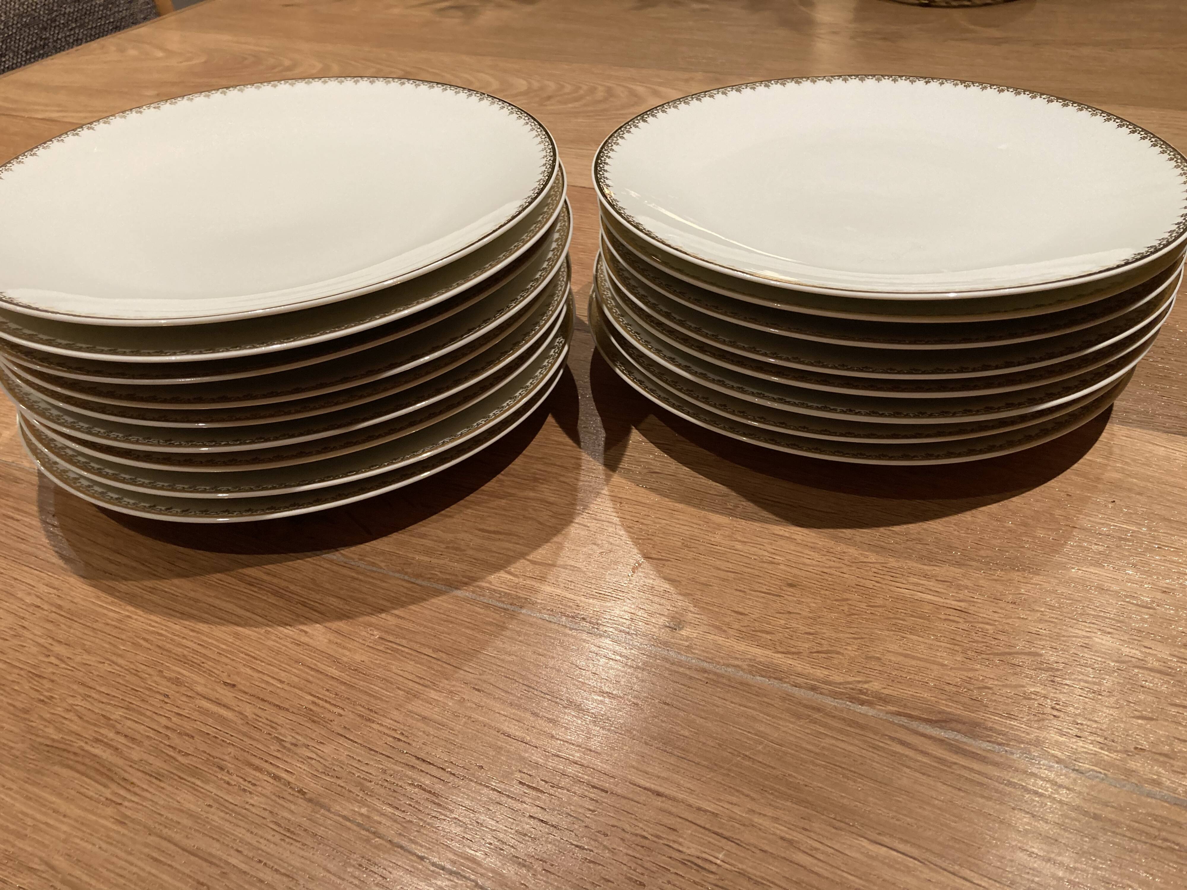 Series of 17 plates Limoges Haviland