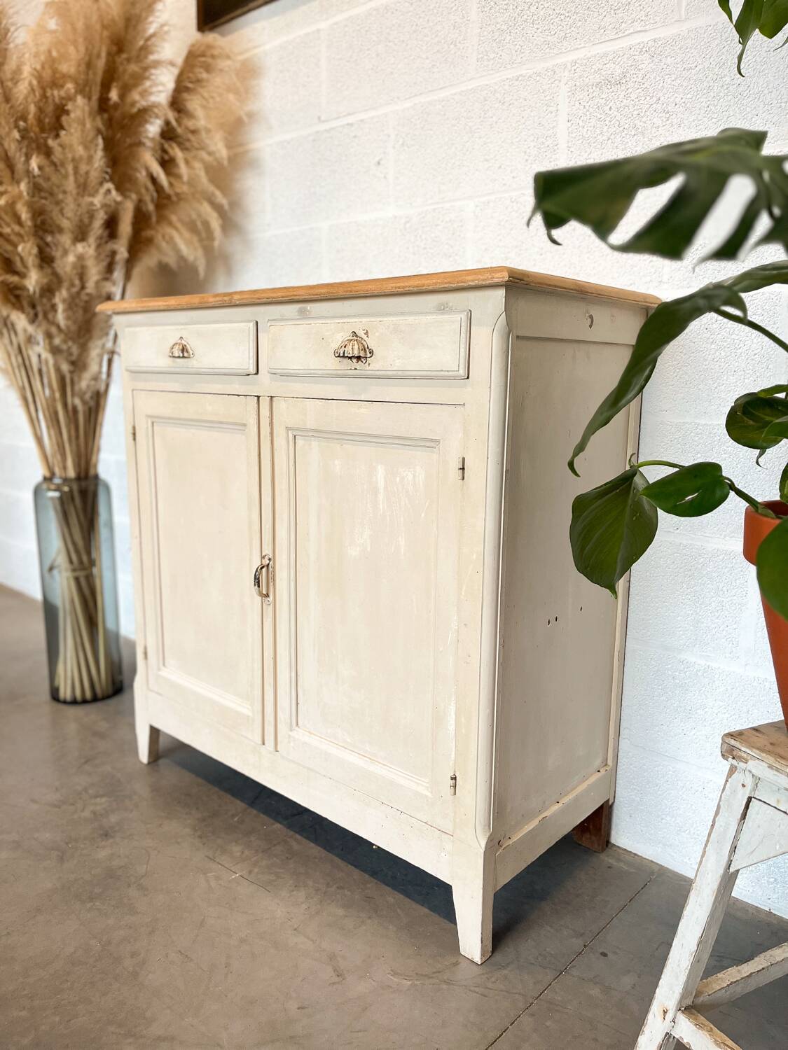 Old Parisian buffet with original patina