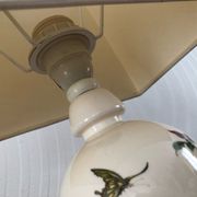 Bedside lamp vintage ceramic foot floral decoration