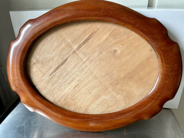 Cadre oval en acajou