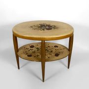 Art Deco gueridon with painted and gilded floral decoration, France – Circa 1920