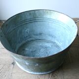 Galvanized metal basin