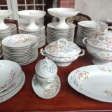 Old service tableware floral decoration 89 pieces