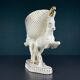 Antique ceramic vase with horses by Egisto Fantechi Maioliche Ceramic, Sesto Fiorentino, Italy, 1940s.