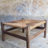 Straw coffee table