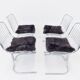 Rima set of 4 Radiofreccia chrome chairs by Gastone Rinaldi