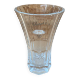 Antique Crystal D'Arques Vase With Diamond Made In France Vintage