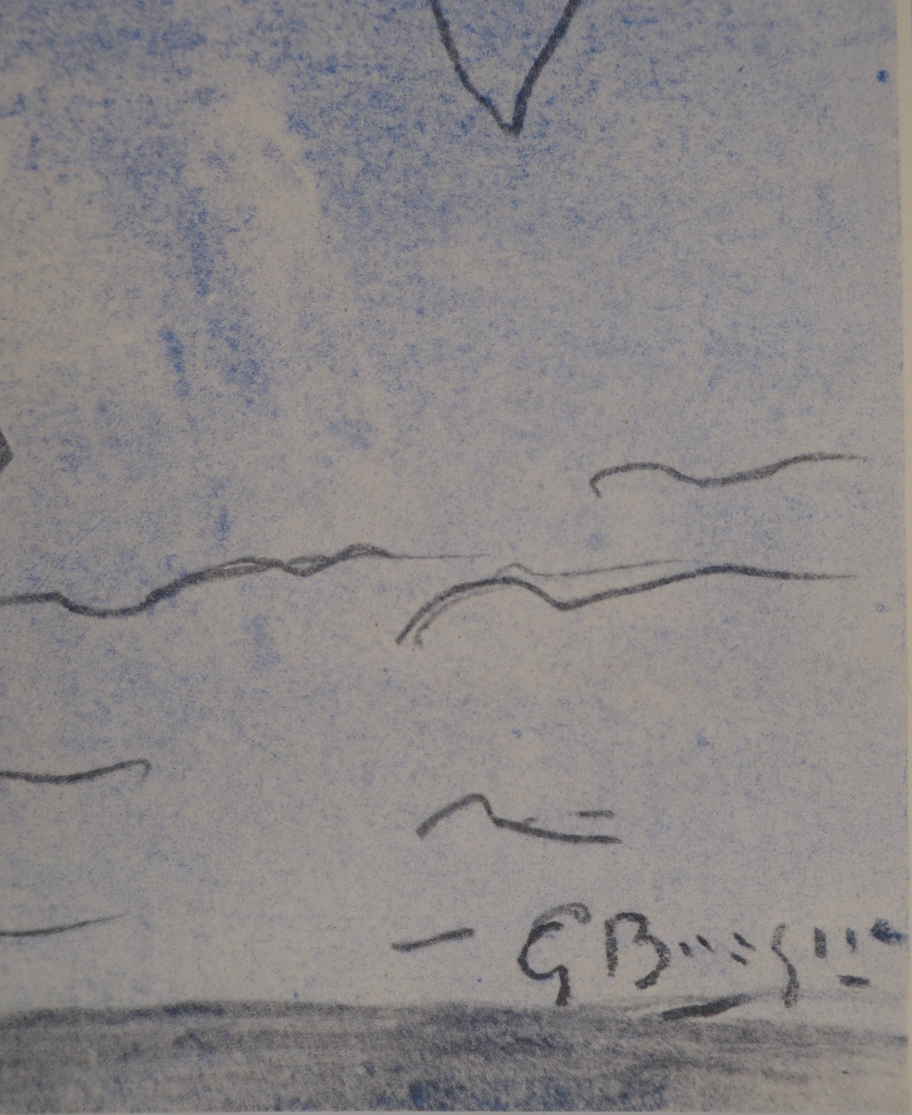 Georges braque: birds in the sky - signed stencil