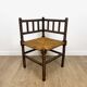 Old wooden ball fireside chair