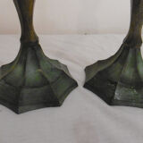 Pair of art deco candlesticks