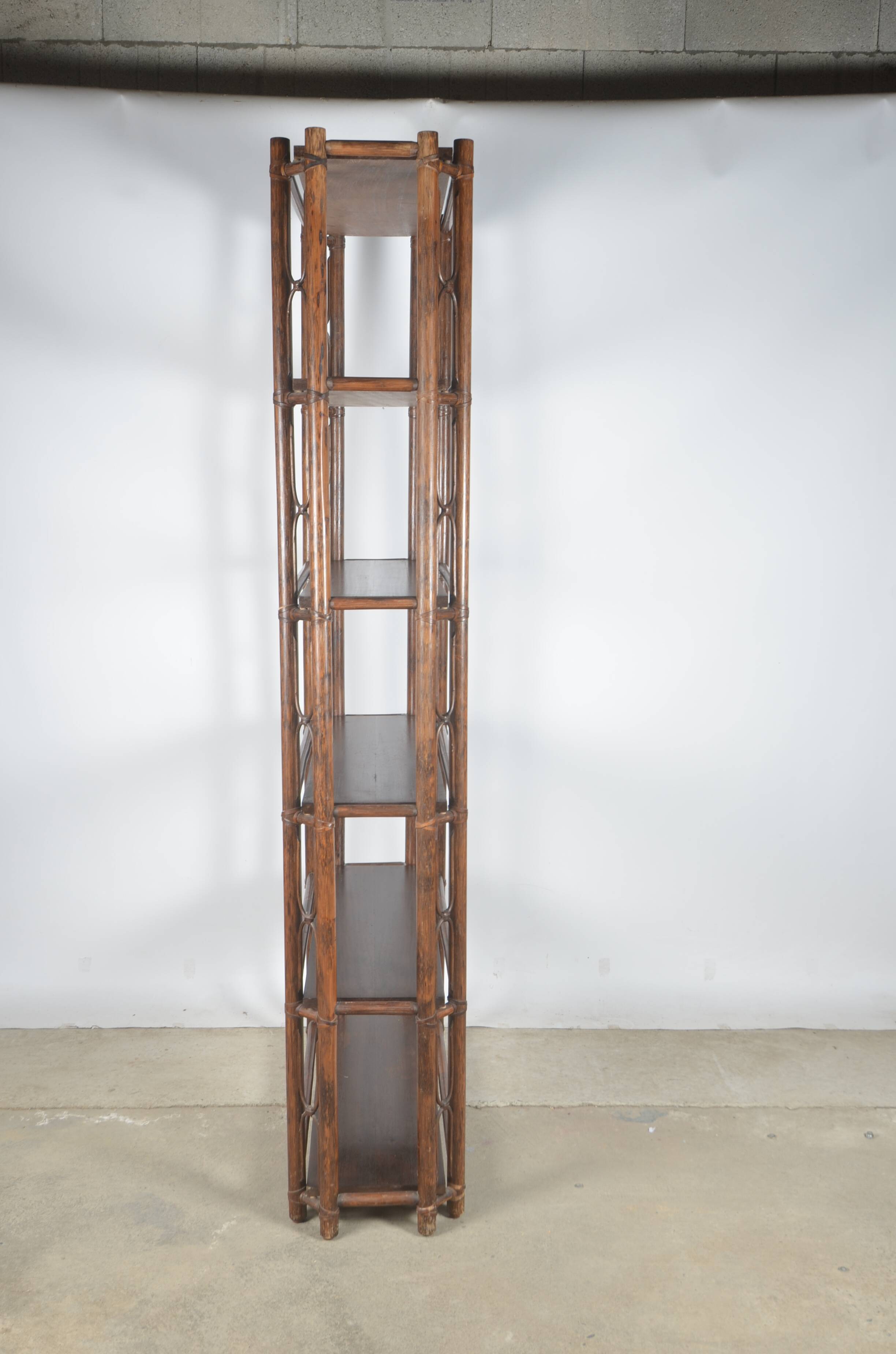 Rattan shelf 6 shelves