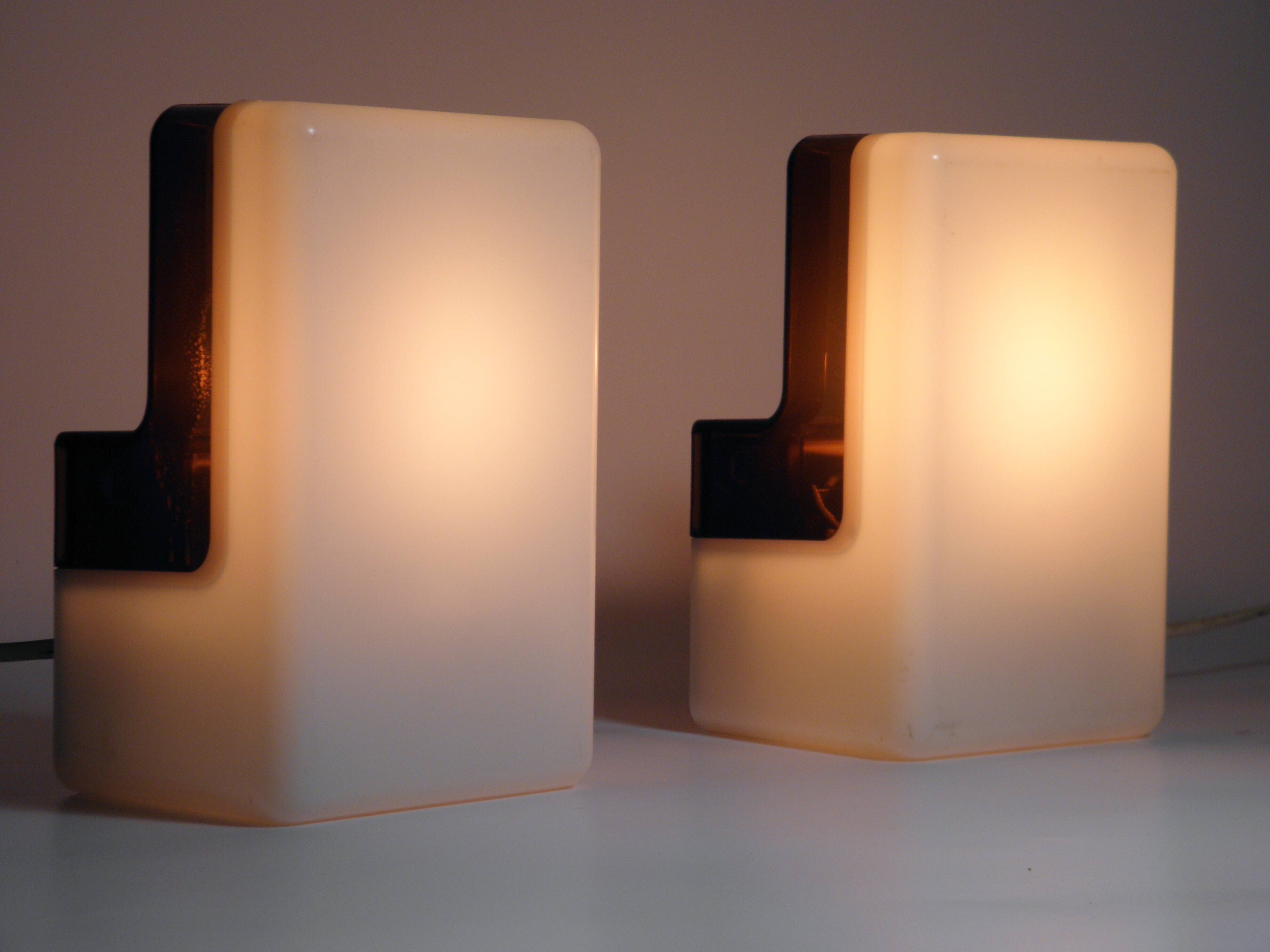 Pair of 1970s design wall lights