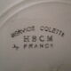 6 antique plates art-deco in earthenware of montereau decor model "colette"