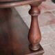 Pair of rounded wooden bedside tables, bedside table, end table.