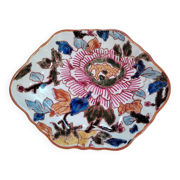 Coupelle vide-poche en faïence de Gien décor pivoine