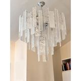 Contemporary Strips “Listelli” Murano Glass Chandelier by Simoeng