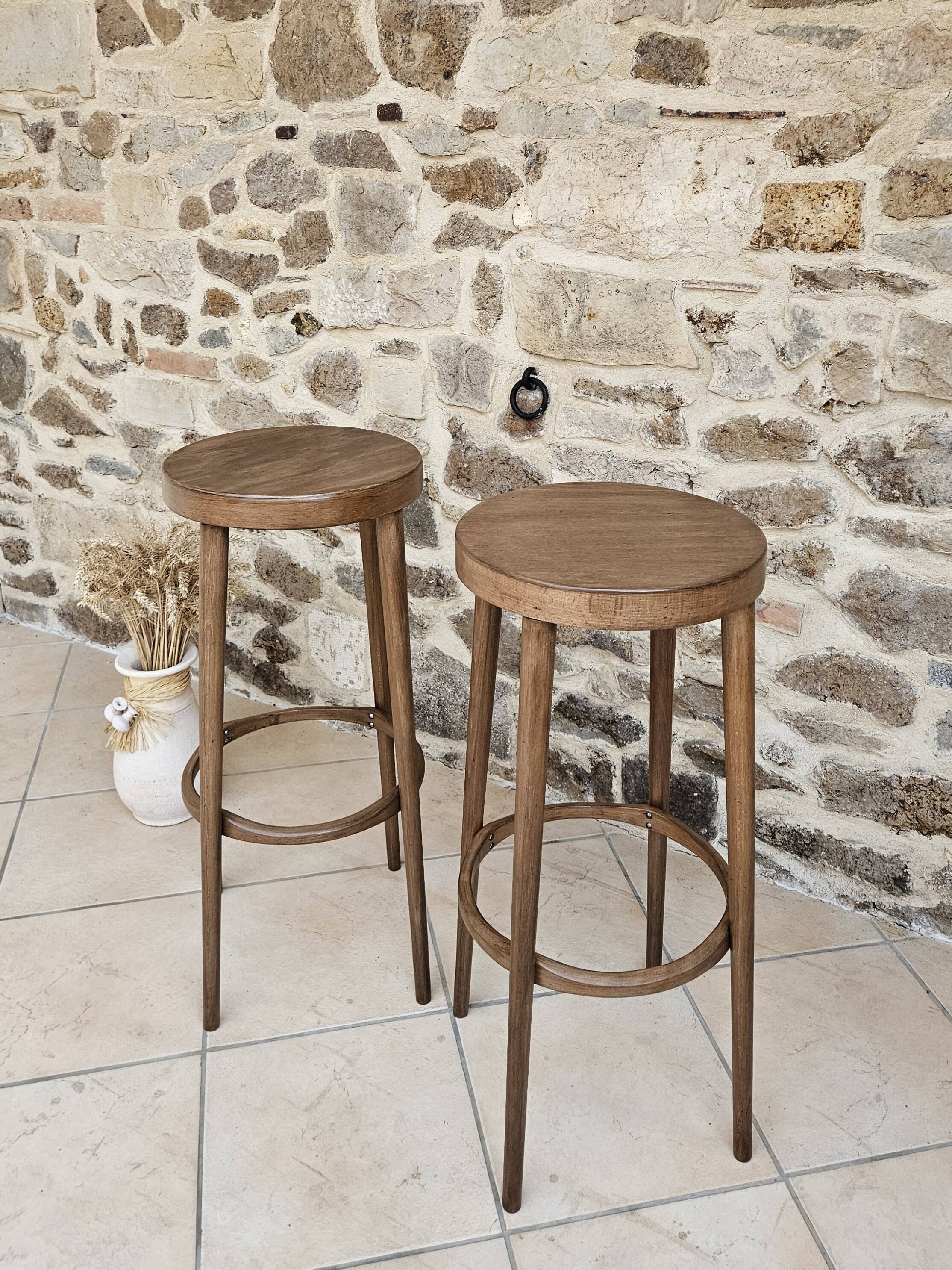 Paire tabourets hauts Baumann