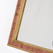Old wooden mirror, gold, pink tint