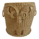 Corbeille de rangement en rotin tressé " hibou, chouette " 1970