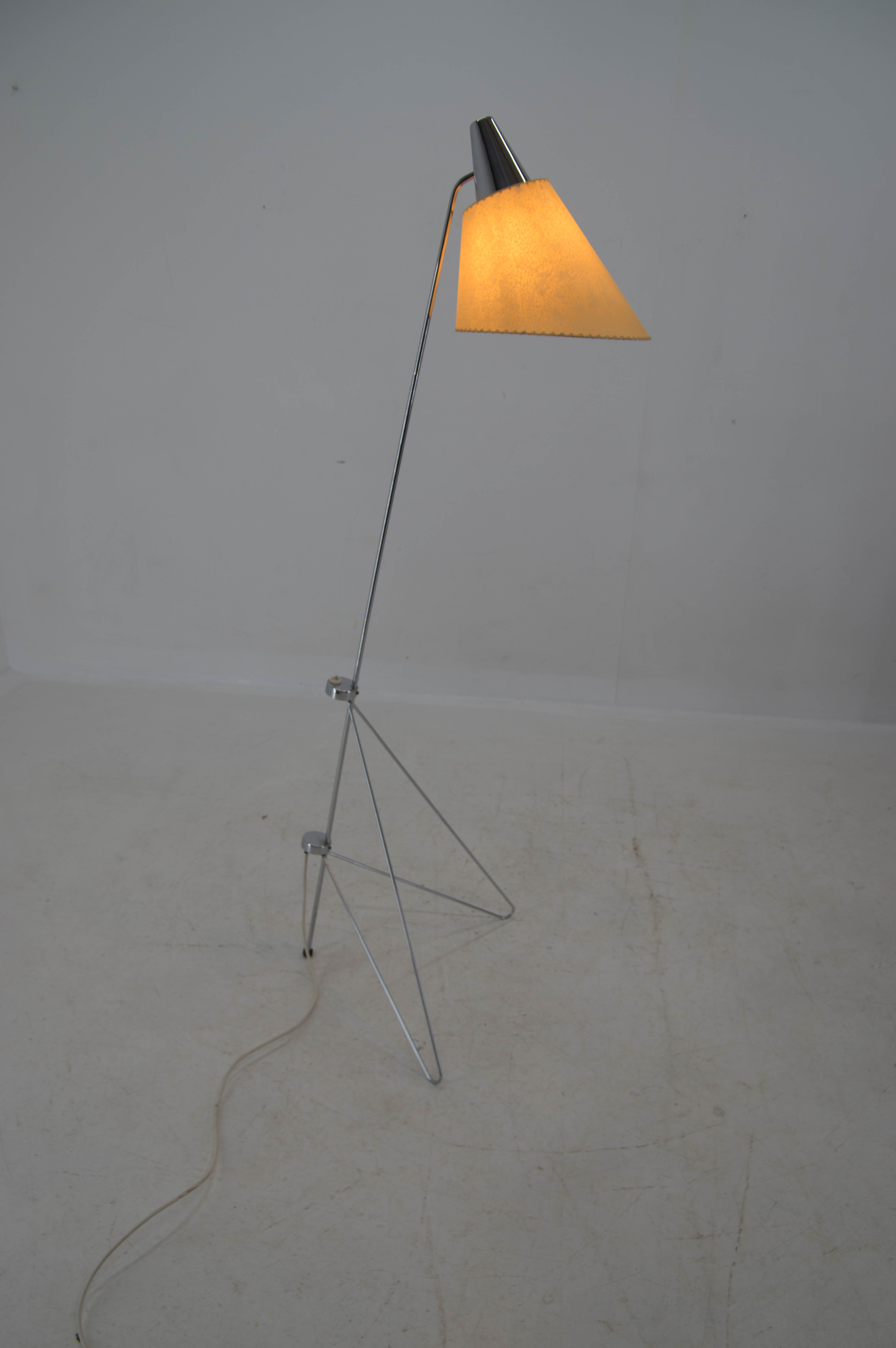 Floor lamp by Hurka for Napako, 1950s, restored