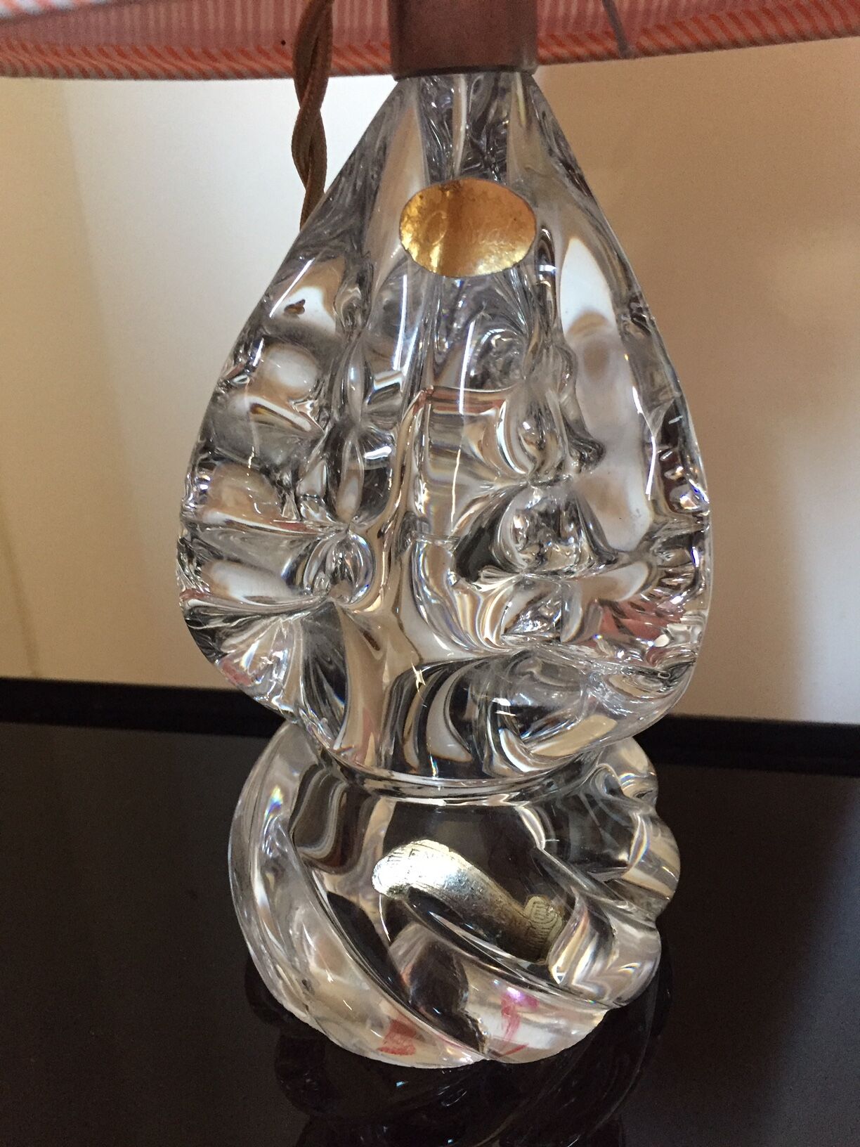 Pair of lamps, Crystal foot