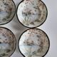 Series of 10 Fine Porcelain Cups and Saucers with Japanese Decor