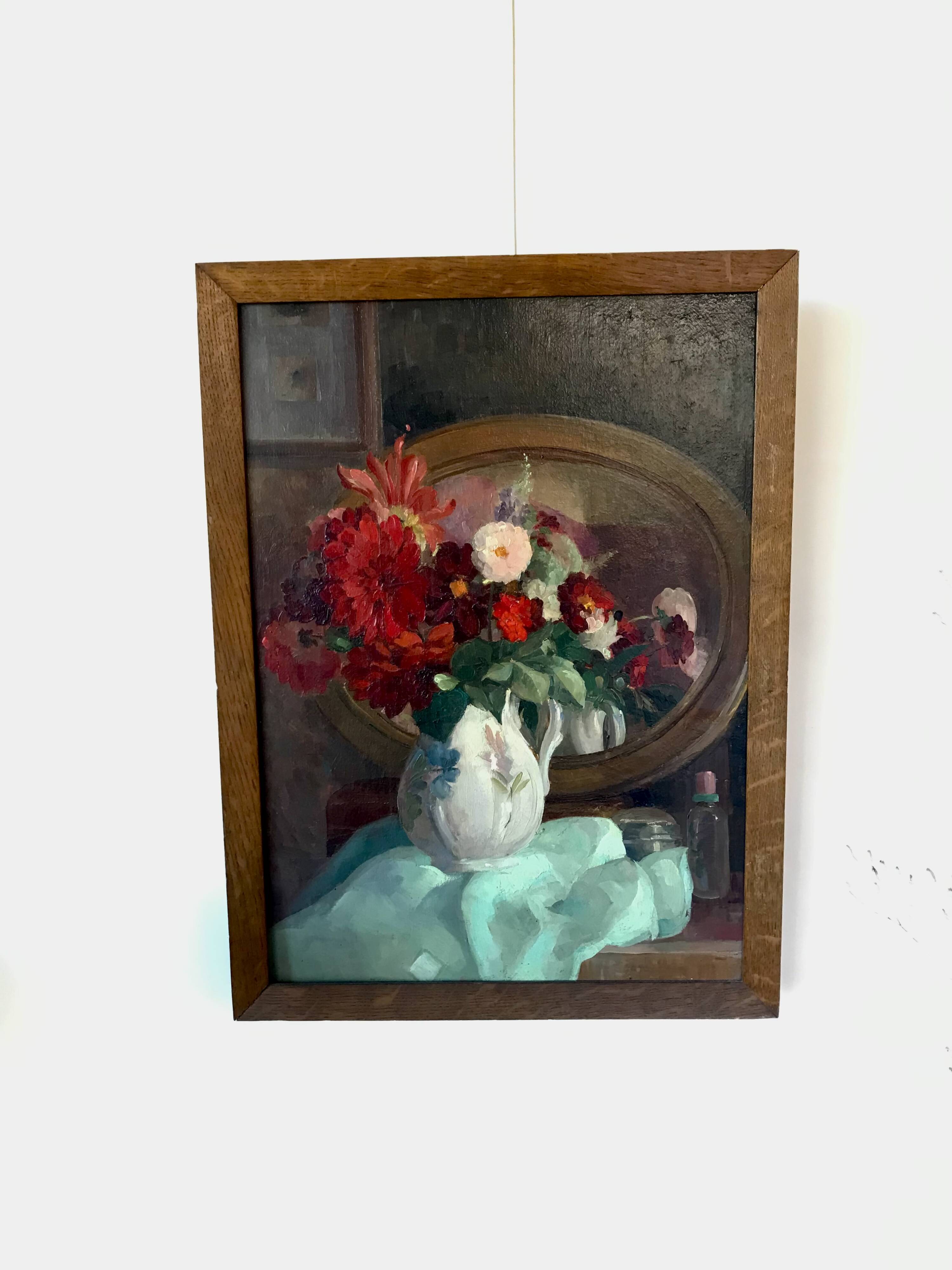 Michel Dubost (1879-1952) - Bouquet of flowers - Oil on panel.