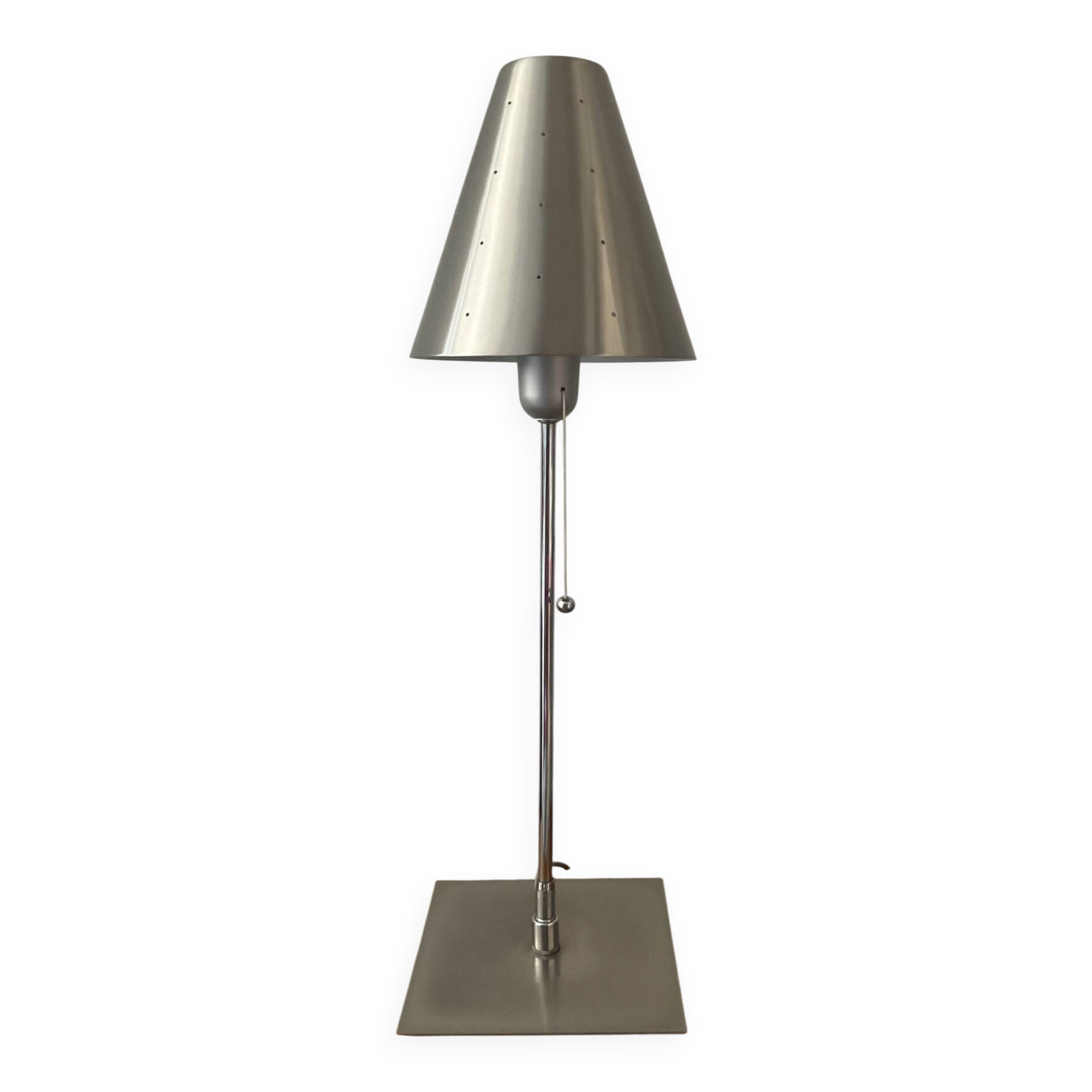 Brushed aluminium design lamp