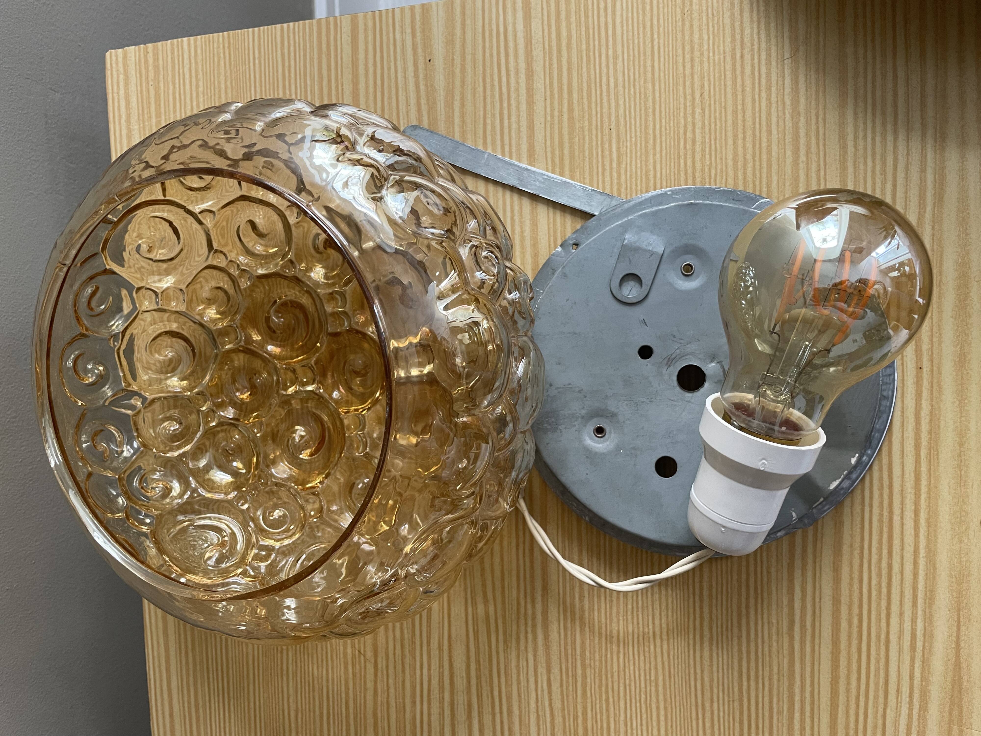 Glass flush mount ceiling or wall light by Helena Tynell