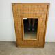 Rattan and cane mirror from the 1960s.