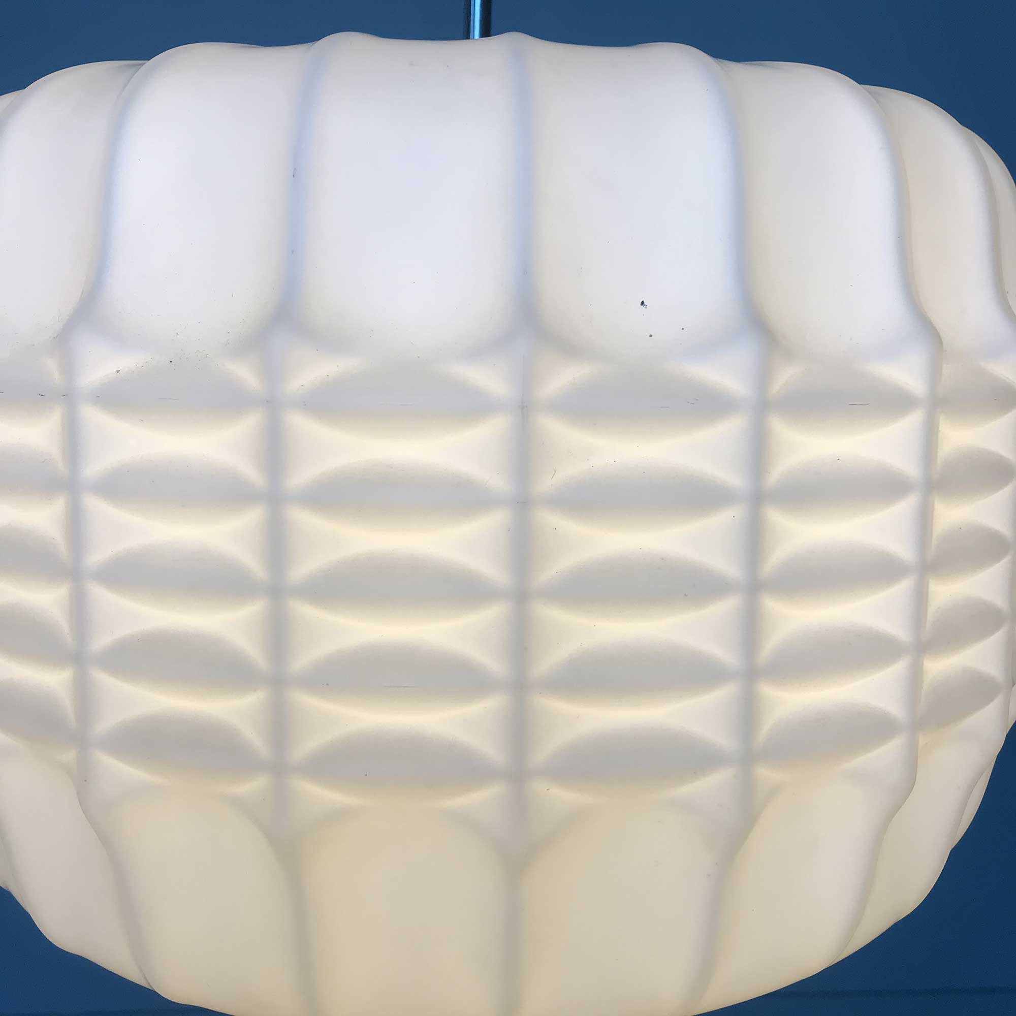 Hanging lamp opaline origami 1950