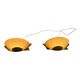 Pair of brass and glass wall lights from the Spage era, 1980, Germany.