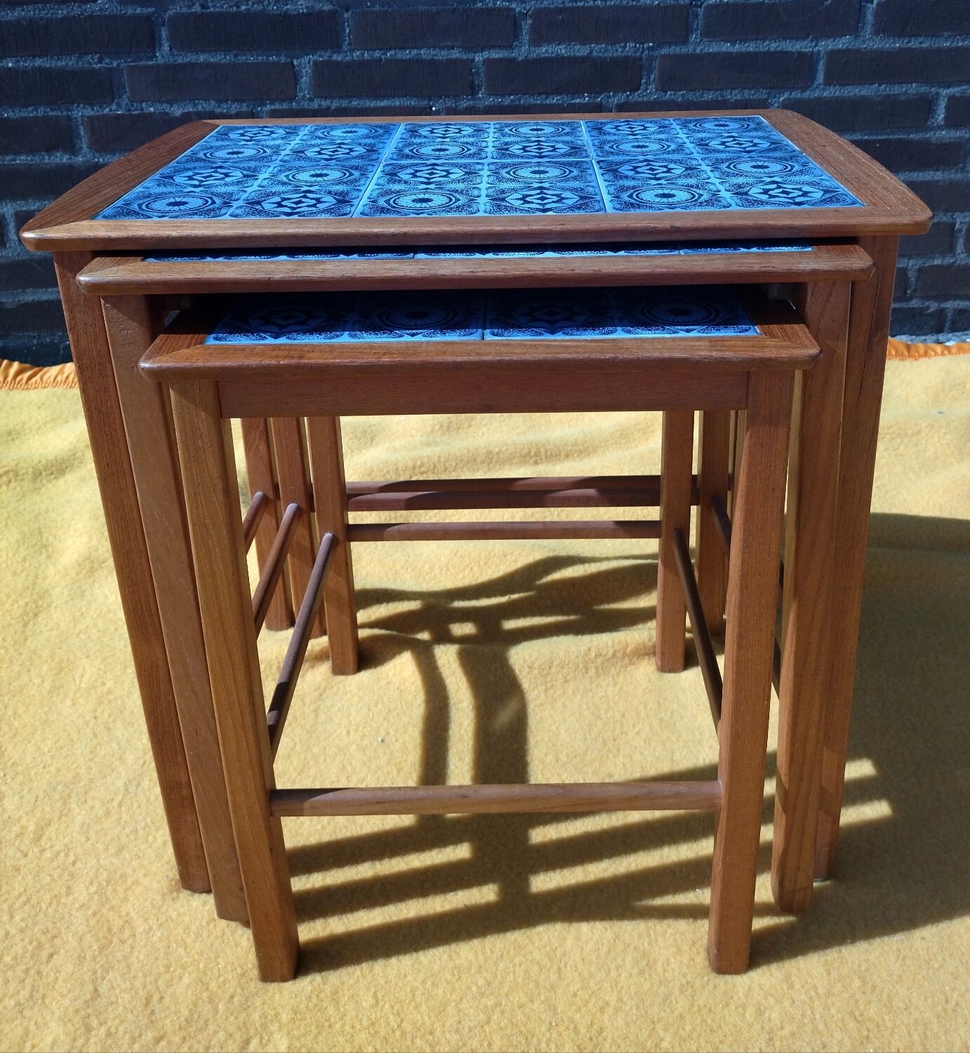 Teak nesting table, Danish