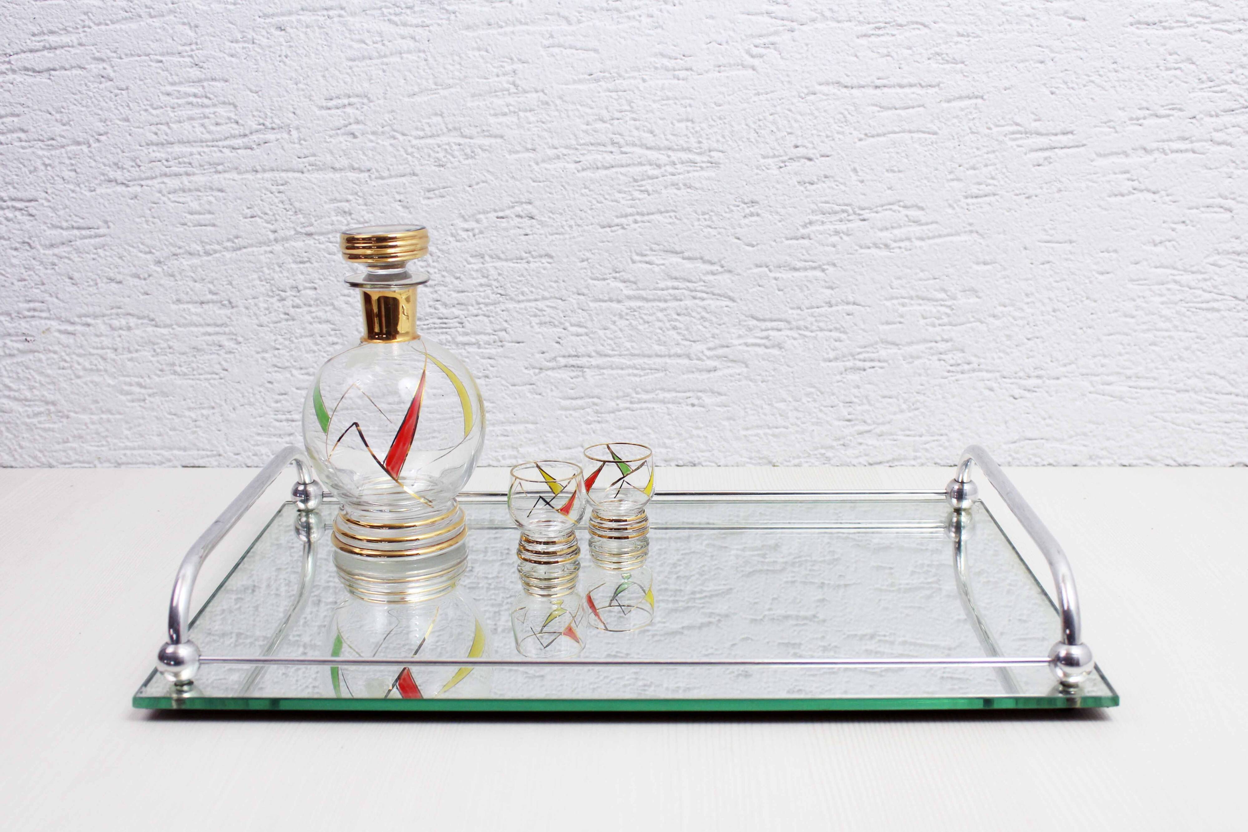 Vintage 1950s mirror tray